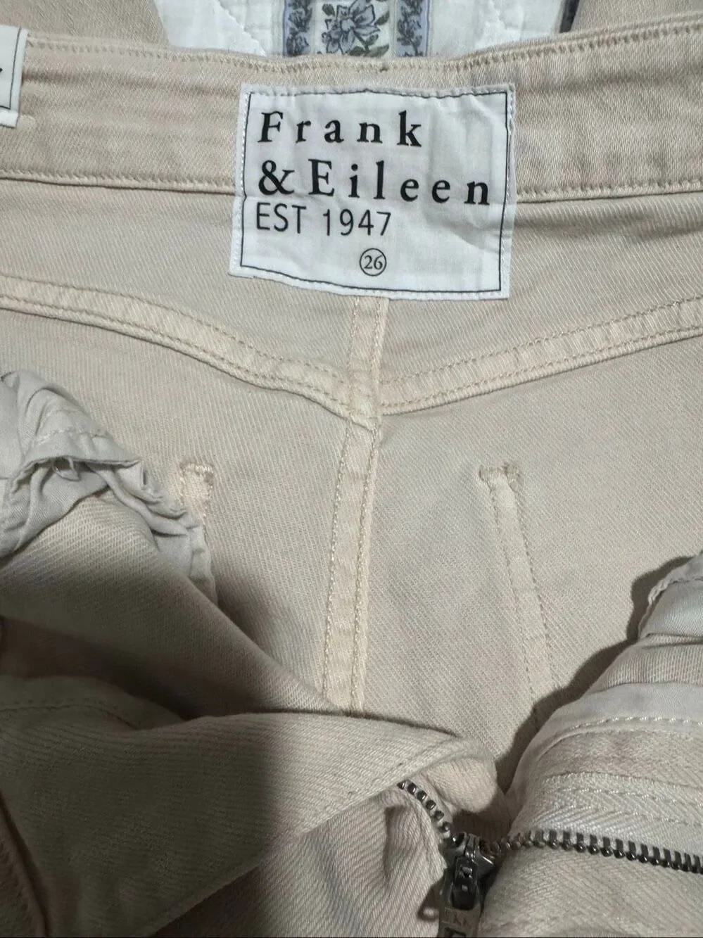 Frank & Eileen Galway wide leg raw edge jeans 26